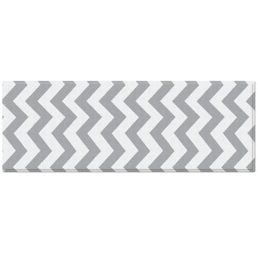 Vento Chevron Grey And White Soft Padded Kitchen Mat - Floorsome - Kitchen Mat - KITVENTO0009544 - Kitchen Mat