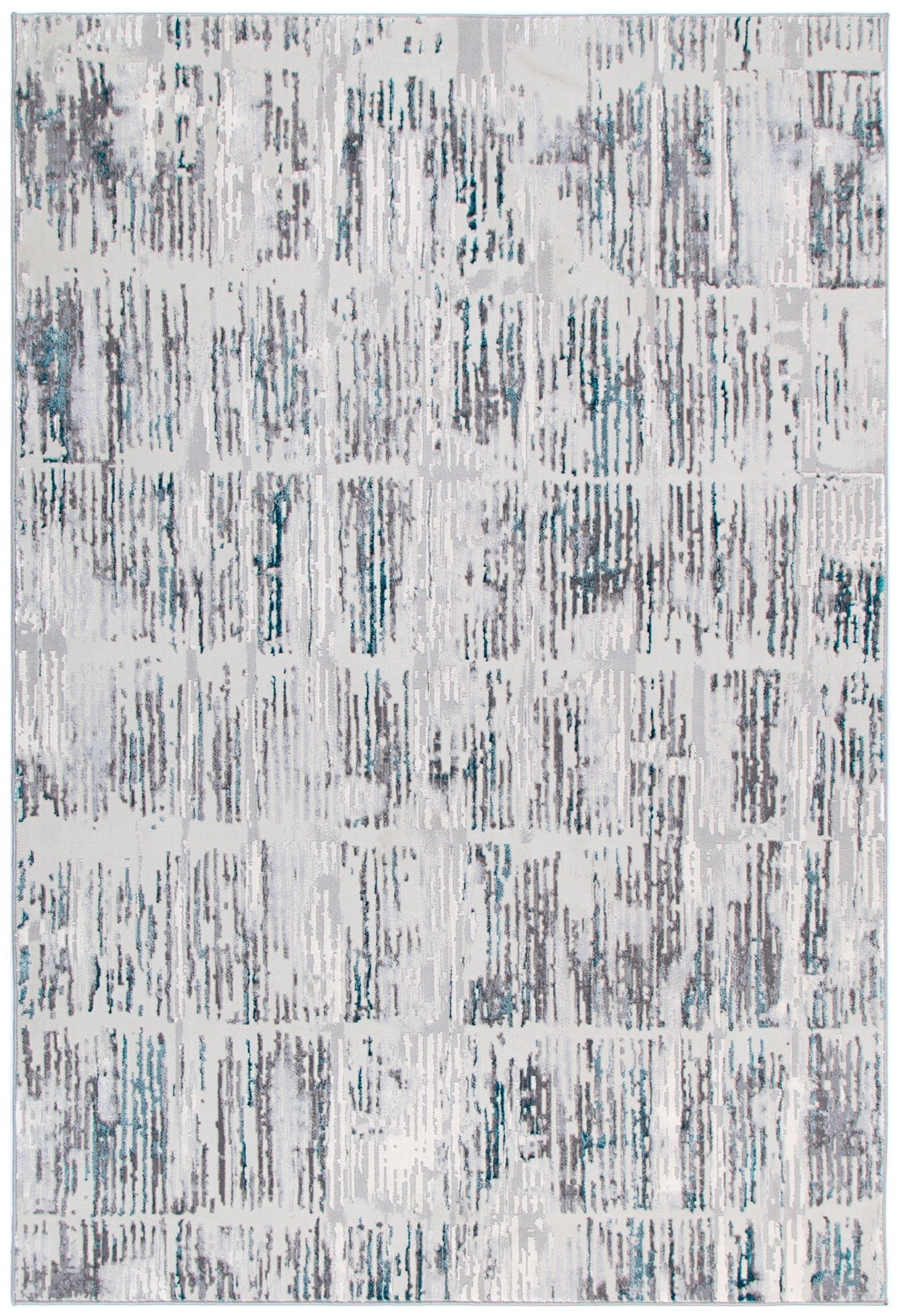 Vestige Abstract Grey Blue Rug - Floorsome - Area Rug - VEST160002 - Area Rug