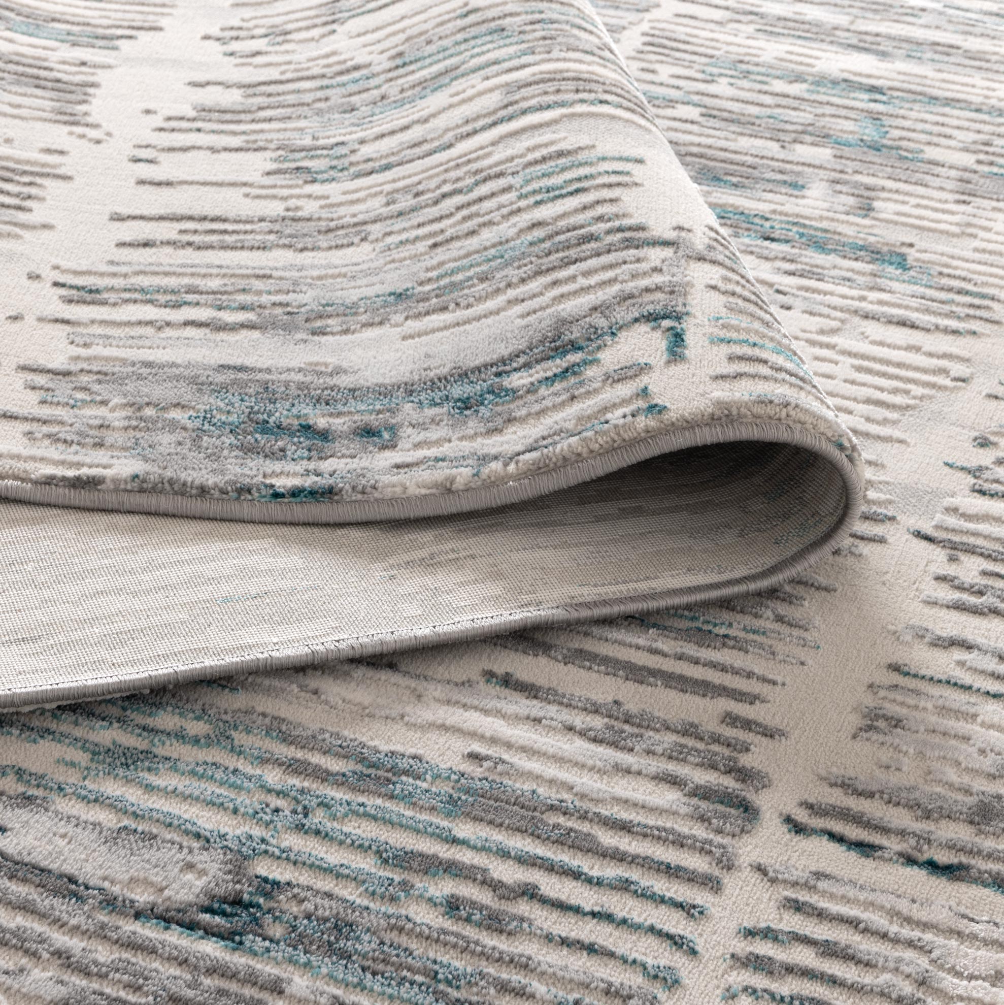 Vestige Abstract Grey Blue Rug - Floorsome - Area Rug - VEST160002 - Area Rug