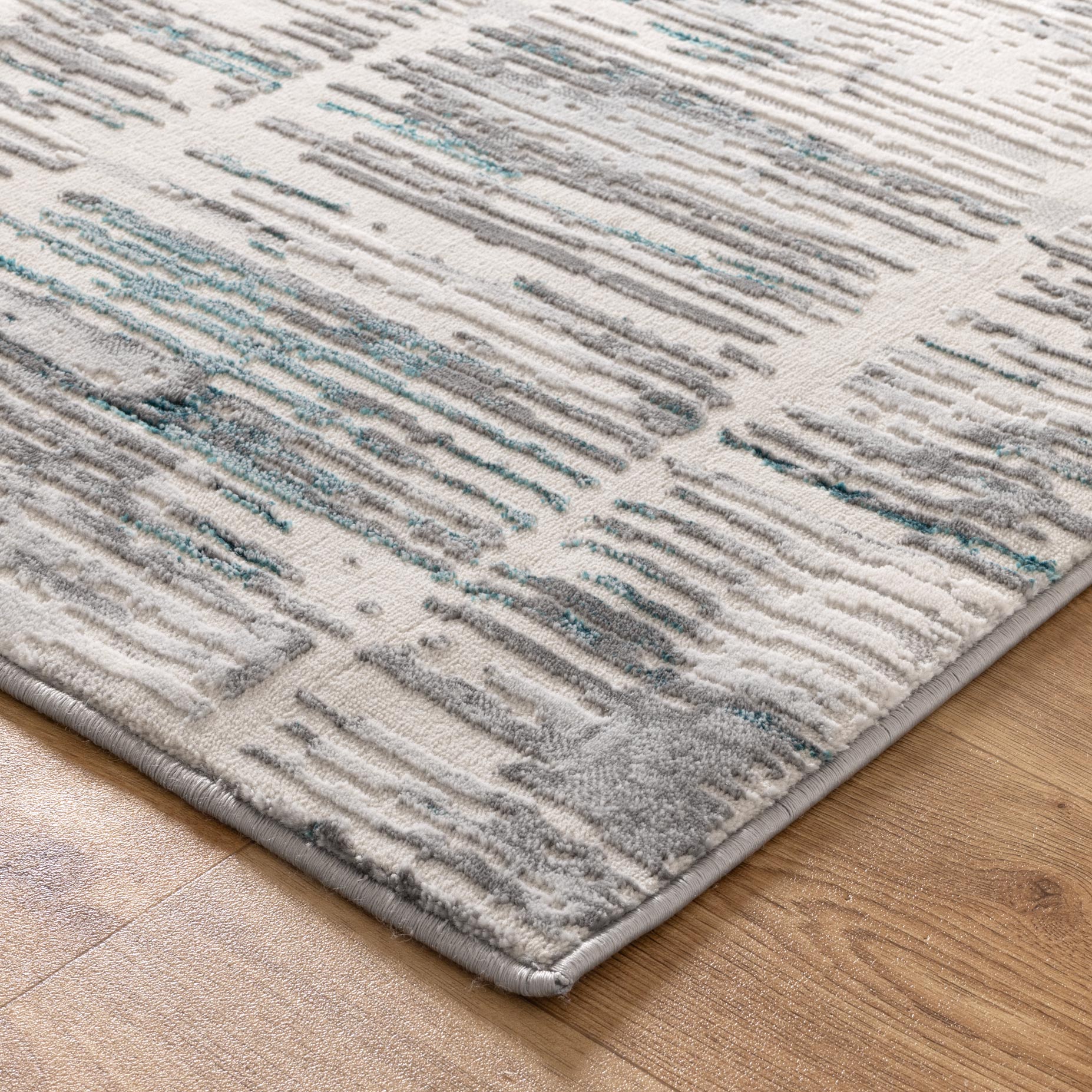Vestige Abstract Grey Blue Rug - Floorsome - Area Rug - VEST160002 - Area Rug