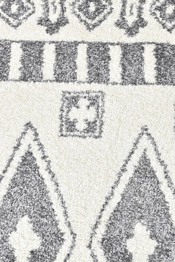 Vision 343 Cream Light Grey Rug - Floorsome - MODERN - NOVA - D343A - WHITE - L.GREY - 80X150 - MODERN