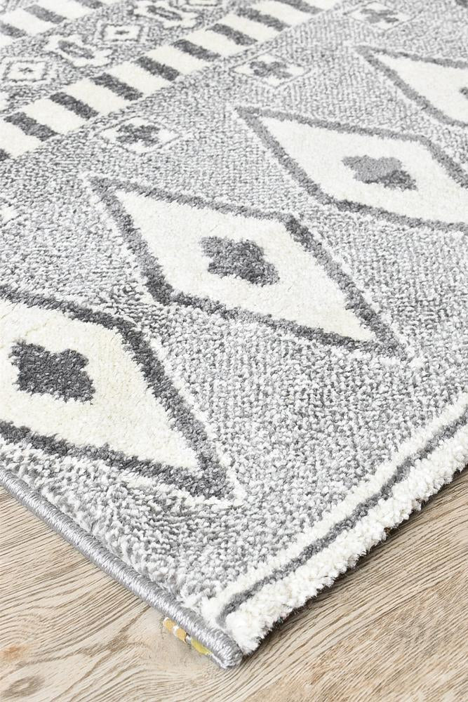 Vision 343 Light Grey Cream Rug - Floorsome - MODERN - NOVA - D343B - L.GREY - WHITE - 80X150 - MODERN