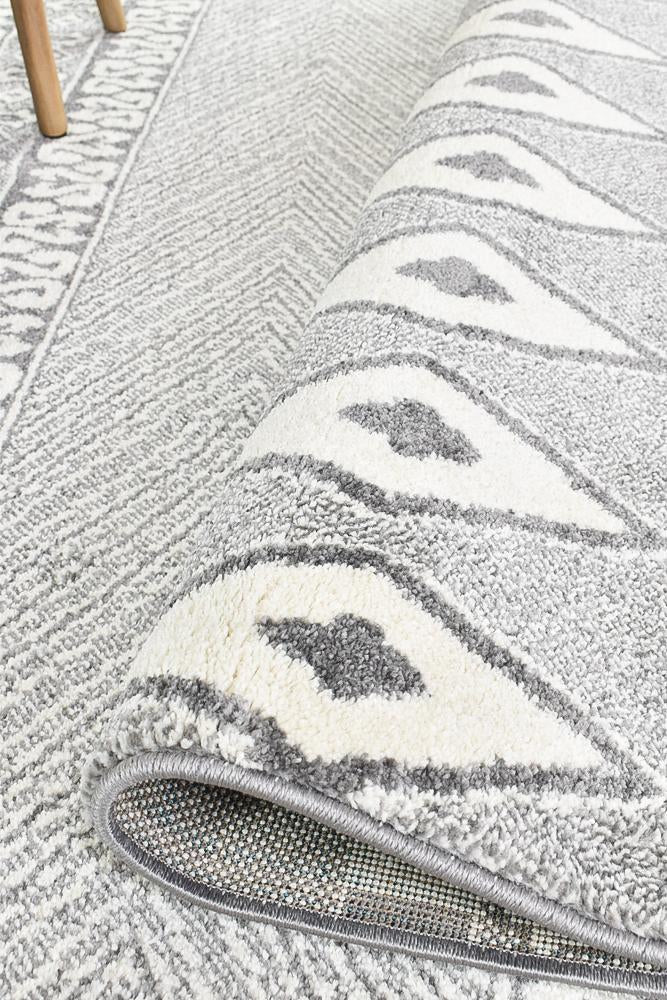 Vision 343 Light Grey Cream Rug - Floorsome - MODERN - NOVA - D343B - L.GREY - WHITE - 80X150 - MODERN
