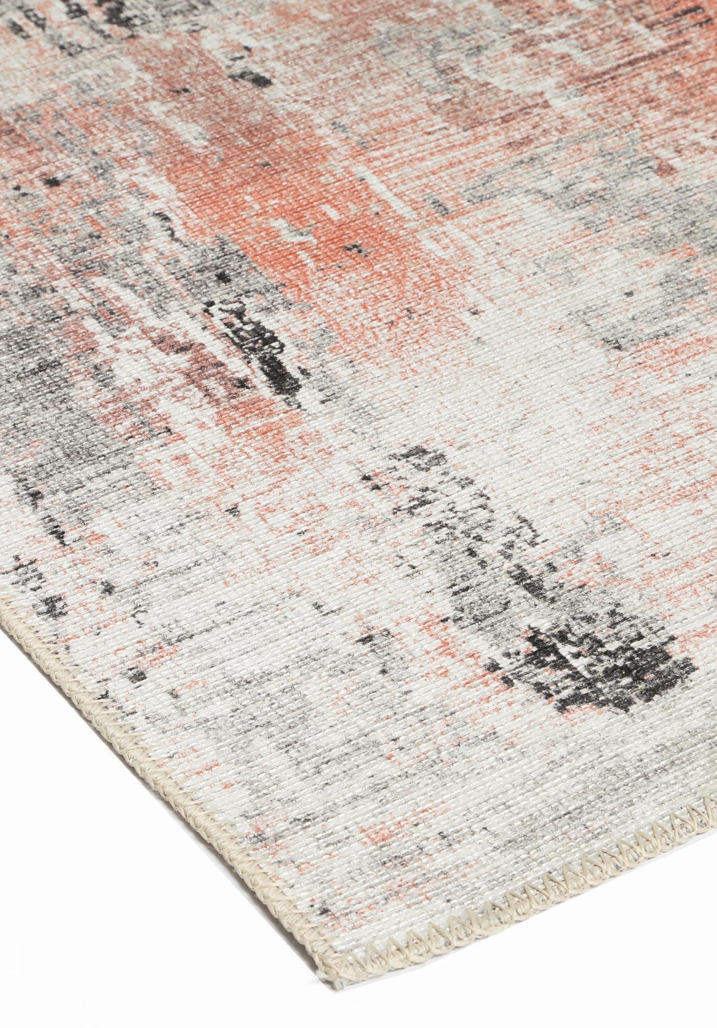 Vital Abstract Celine Blush Washable Rug - Floorsome - Area Rug - VINT200152521 - Area Rug