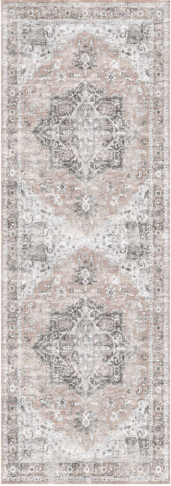 Vital Distressed Vintage Cezanne Blush Area Runner - Floorsome - Area Rug - VINC7013082-11 - Area Rug