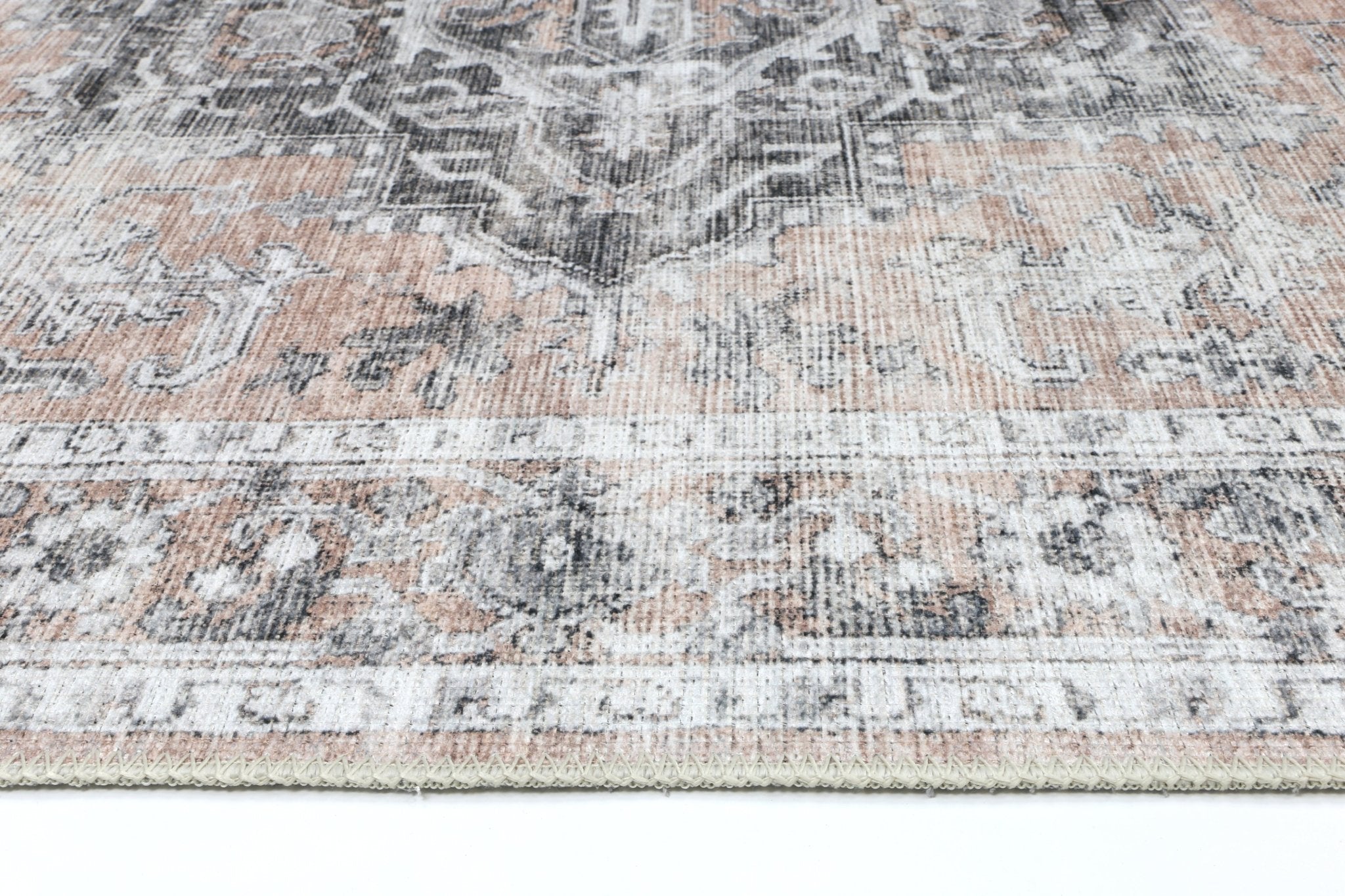 Vital Distressed Vintage Cezanne Blush Washable Rug - Floorsome - Area Rug - VINT160308211 - Area Rug