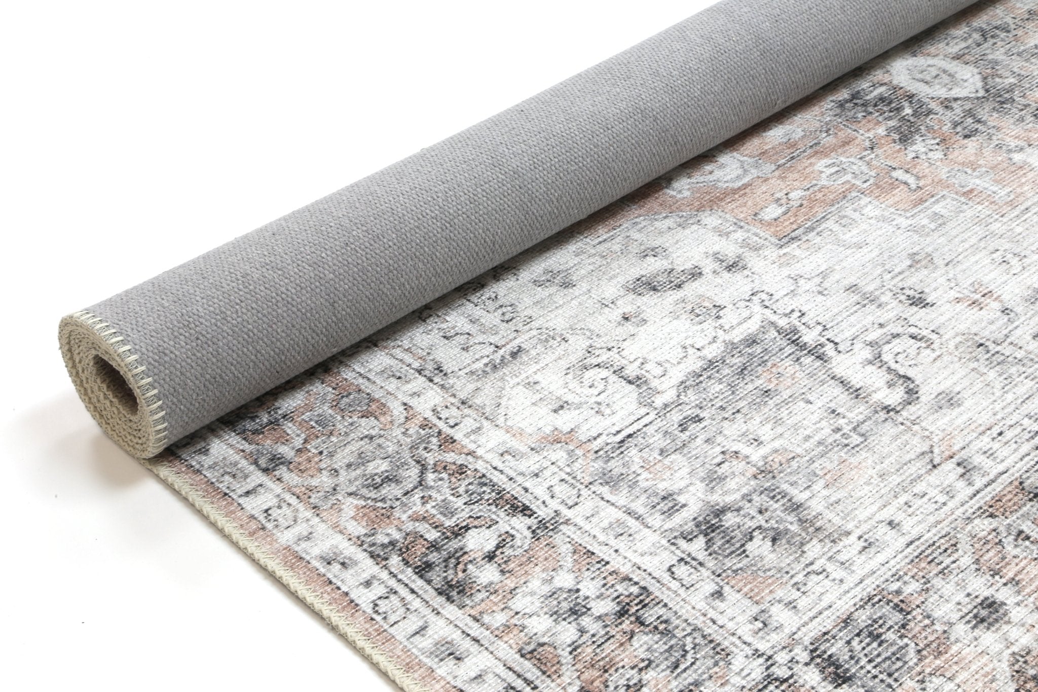 Vital Distressed Vintage Cezanne Blush Washable Rug - Floorsome - Area Rug - VINT160308211 - Area Rug