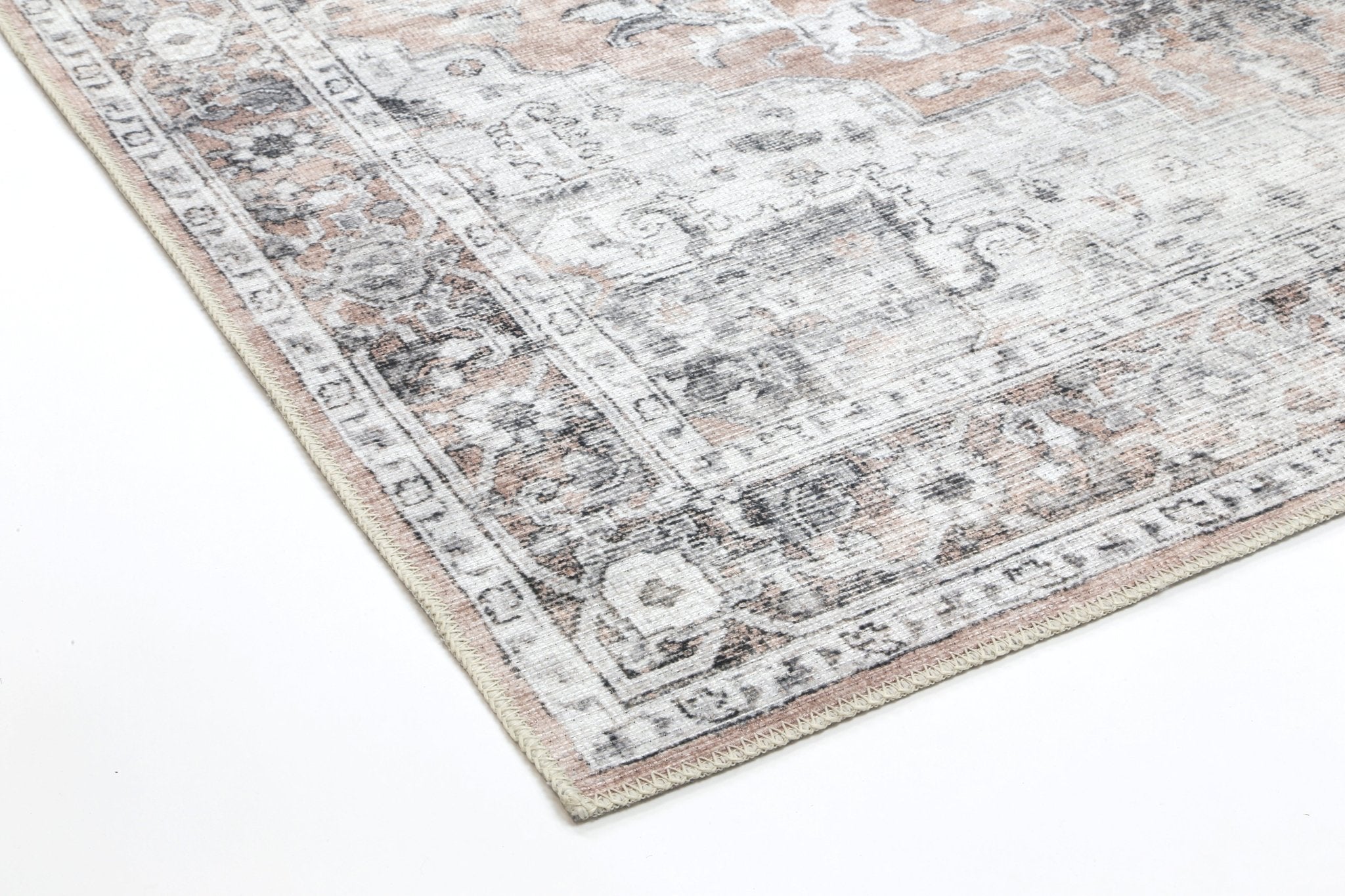 Vital Distressed Vintage Cezanne Blush Washable Rug - Floorsome - Area Rug - VINT160308211 - Area Rug
