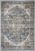 Vital Distressed Vintage Cezanne Rabbit Gray Inca Gold Area Rug (Fringe) - Floorsome - Area Rug - VINT160224404 - Area Rug