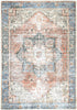 Vital Distressed Vintage Cezanne Terracotta Blue Washable Rug - Floorsome - Area Rug - VINT160161001 - Area Rug