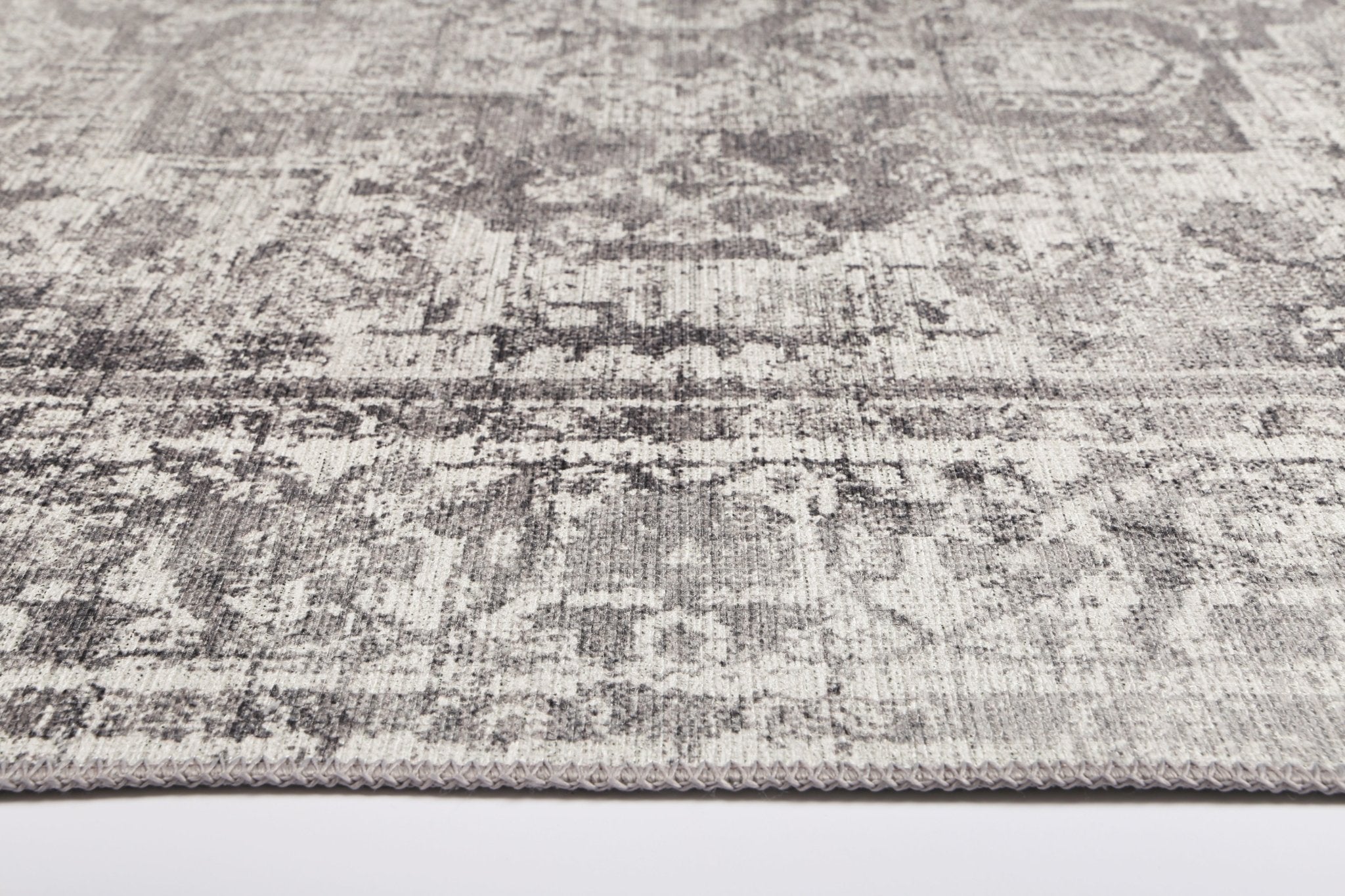 Vital Distressed Vintage Chilaz Grey Rug - Floorsome - Area Rug - VINT160208504 - Area Rug