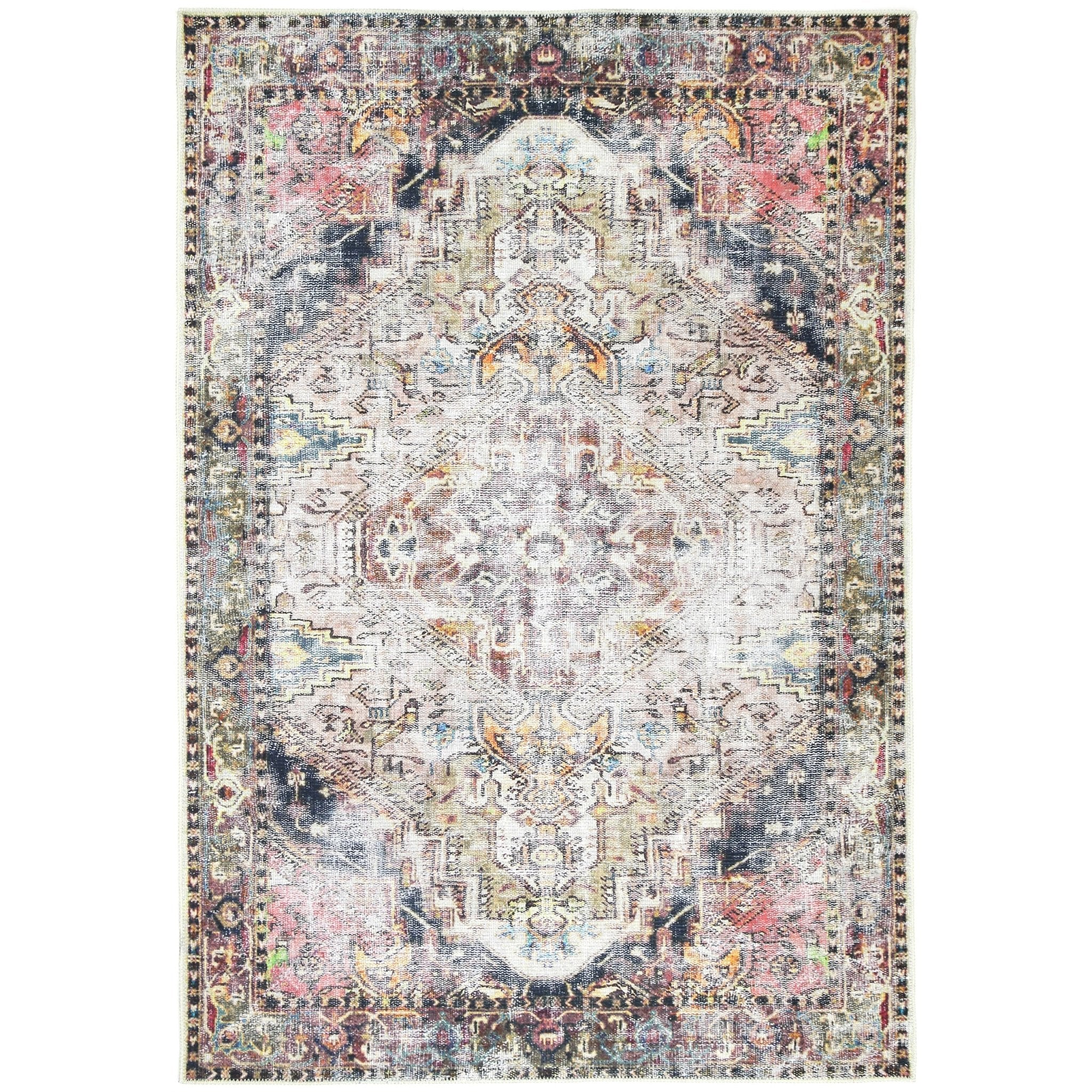 Vital Distressed Vintage Derya Multi Area Rug - Floorsome - Area Rug - VINT160237901 - Area Rug
