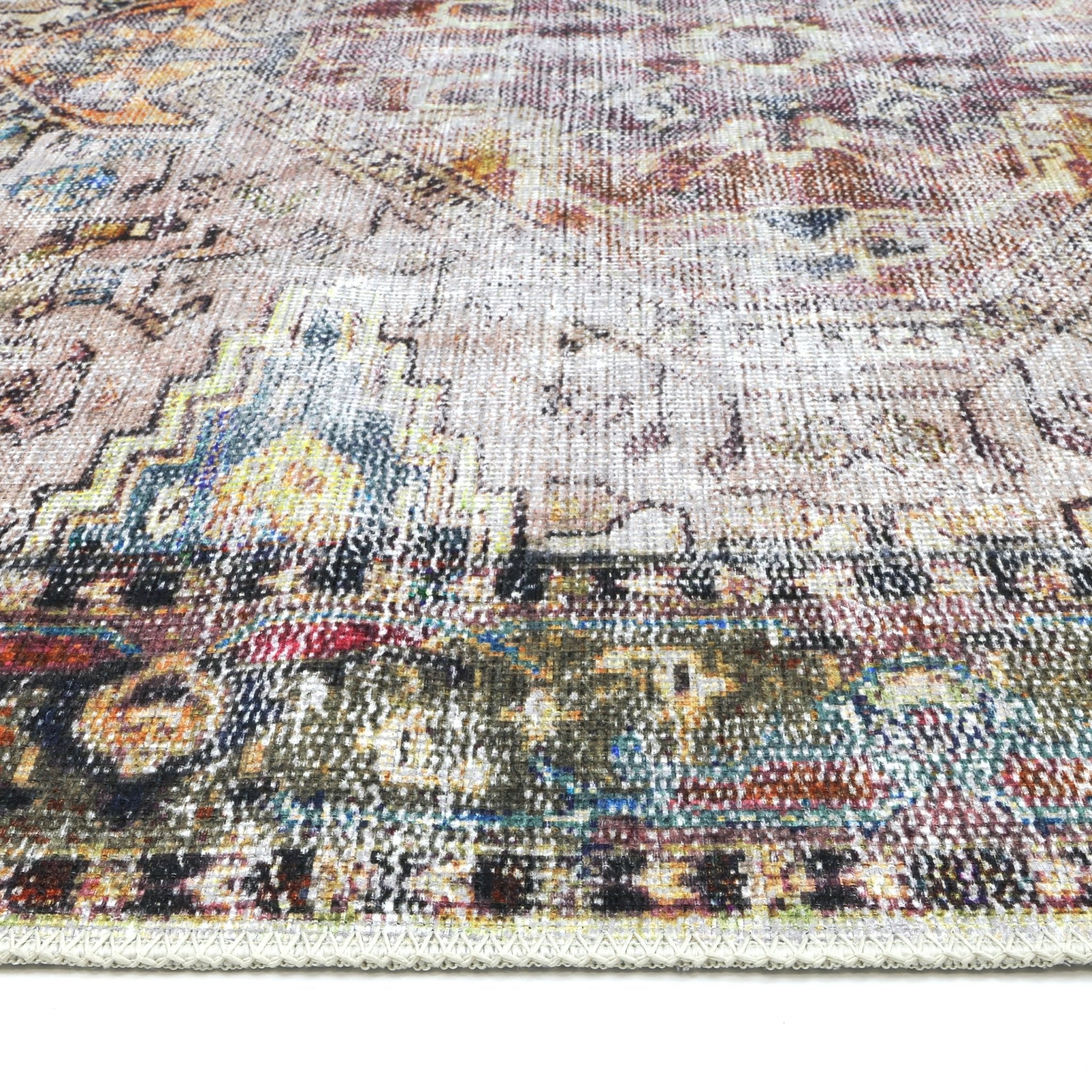 Vital Distressed Vintage Derya Multi Area Rug - Floorsome - Area Rug - VINT160237901 - Area Rug