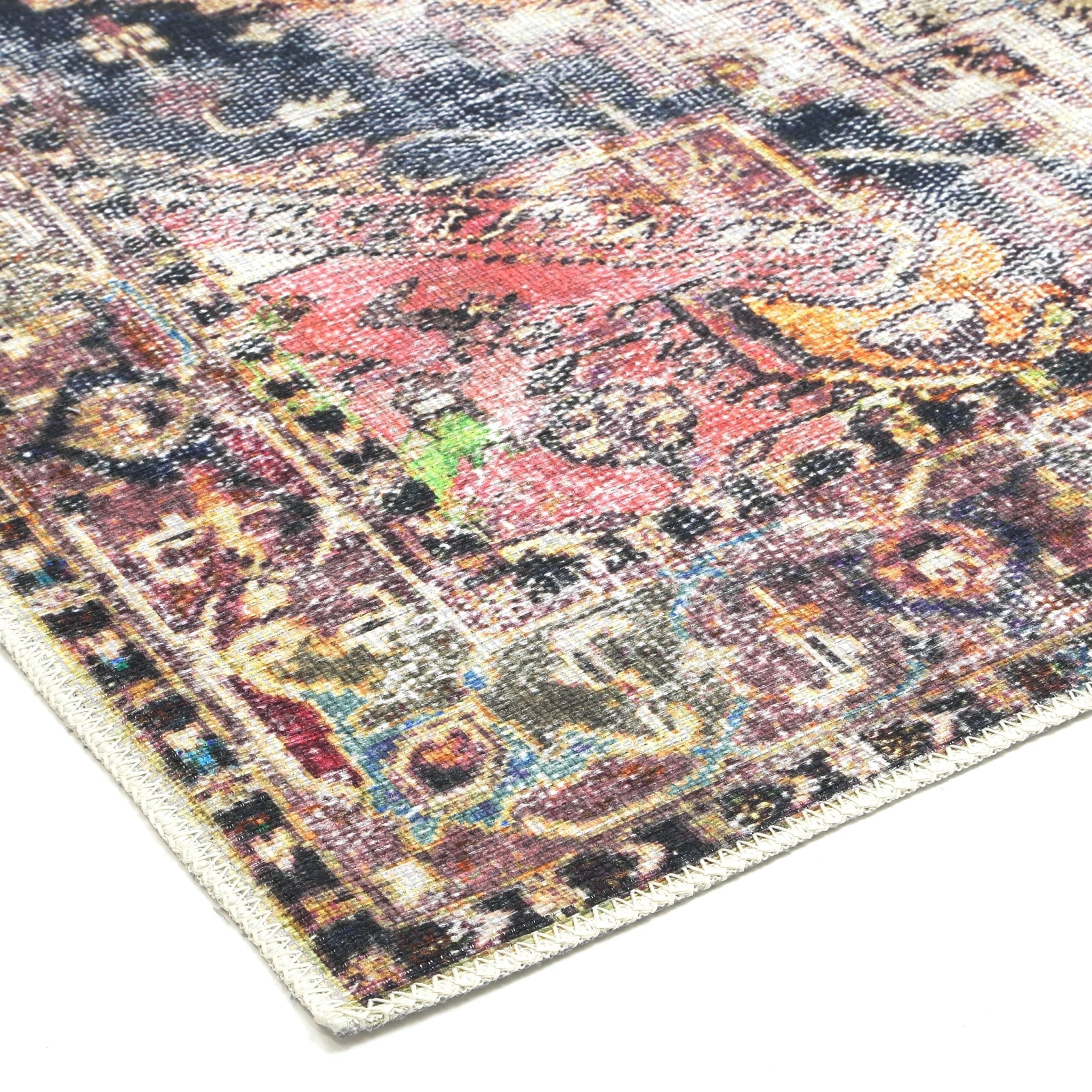 Vital Distressed Vintage Derya Multi Area Rug - Floorsome - Area Rug - VINT160237901 - Area Rug