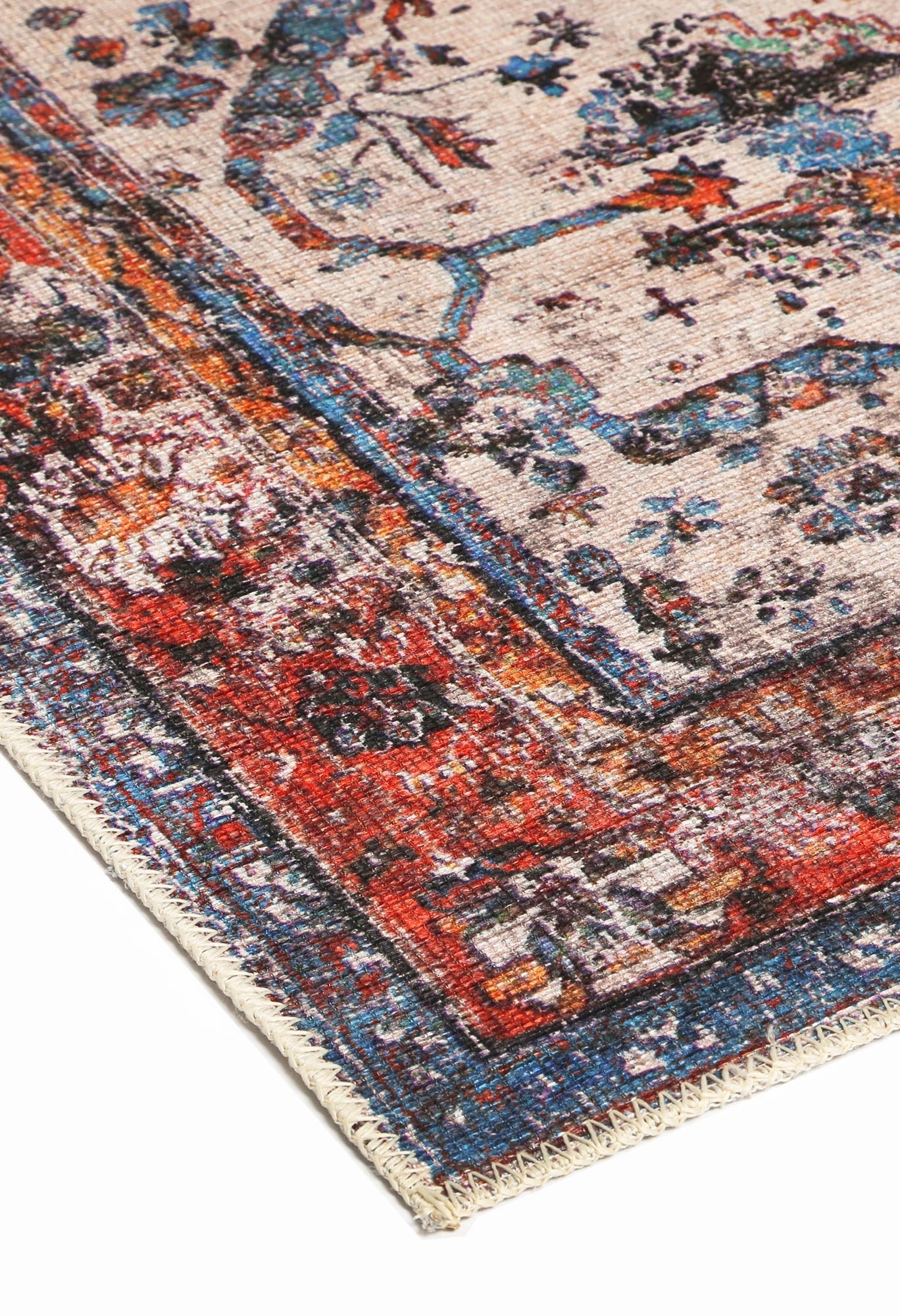 Vital Vintage Koray Multi Washable Rug - Floorsome - Area Rug - VINT200239600 - Area Rug