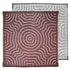 WATER DREAMING Aboriginal Design Recycled Mat, Red Wine & White 1.8 x 1.8m - Floorsome - Outdoor Rugs - GKOZ310A - Outdoor Rugs