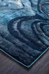 Waves Modern Indigo Runner Rug - Floorsome - Modern