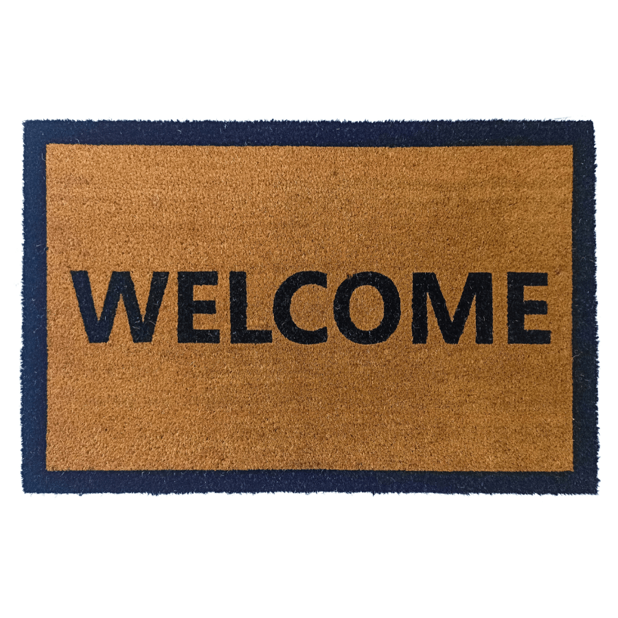 Welcome Border PVC Backed Coir Doormat - Floorsome - DMWLCMBRDR04060 - 