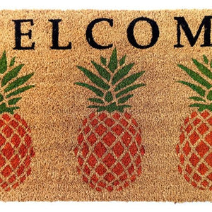 Welcome Pineapple PVC Backed Door Mat - Floorsome - Door Mat