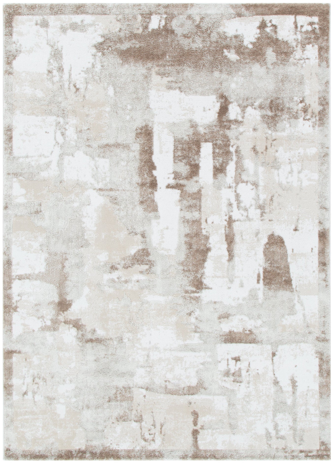 Wellington Abstract Wash Brown Rug - Floorsome - Area Rug - WELL160W007 - Area Rug
