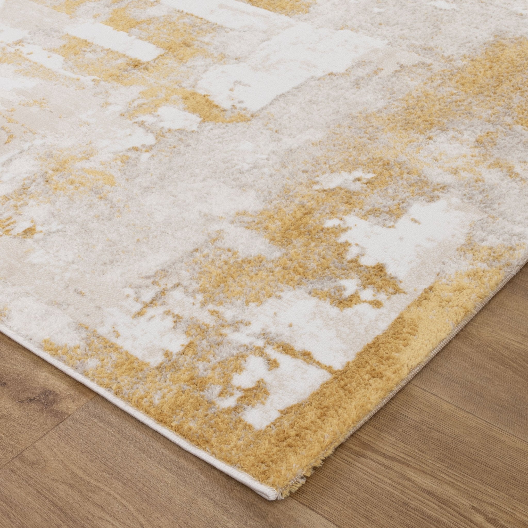 Wellington Abstract Wash Gold Rug - Floorsome - Area Rug - WELL160W009 - Area Rug