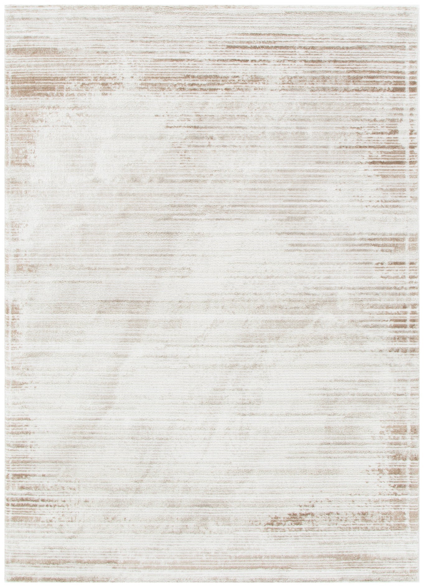Wellington Distressed Lines Brown Rug - Floorsome - Area Rug - WELL160W011 - Area Rug