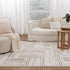 Wellington Geometric Lines Brown Rug - Floorsome - Area Rug - WELL160W001 - Area Rug