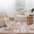 Wellington Geometric Lines Rust Rug - Floorsome - Area Rug - WELL160W004 - Area Rug