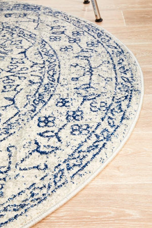 Whisper White Transitional Round Rug - Floorsome - Modern