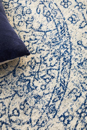 Whisper White Transitional Round Rug - Floorsome - Modern