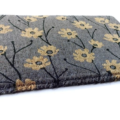 Wild Flowers 100% Coir Thick Door Mat - Floorsome - Door Mat - DMWILDFLOWR4575 - Door Mat