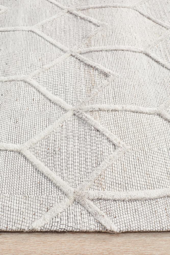 Winter Grey Brush Modern Rug - Floorsome - Modern - VIS - 5055 - GRY - 225X155 - Modern