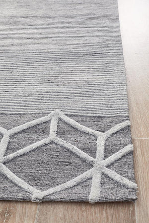 Winter Grey Pulse Modern Rug - Floorsome - Modern