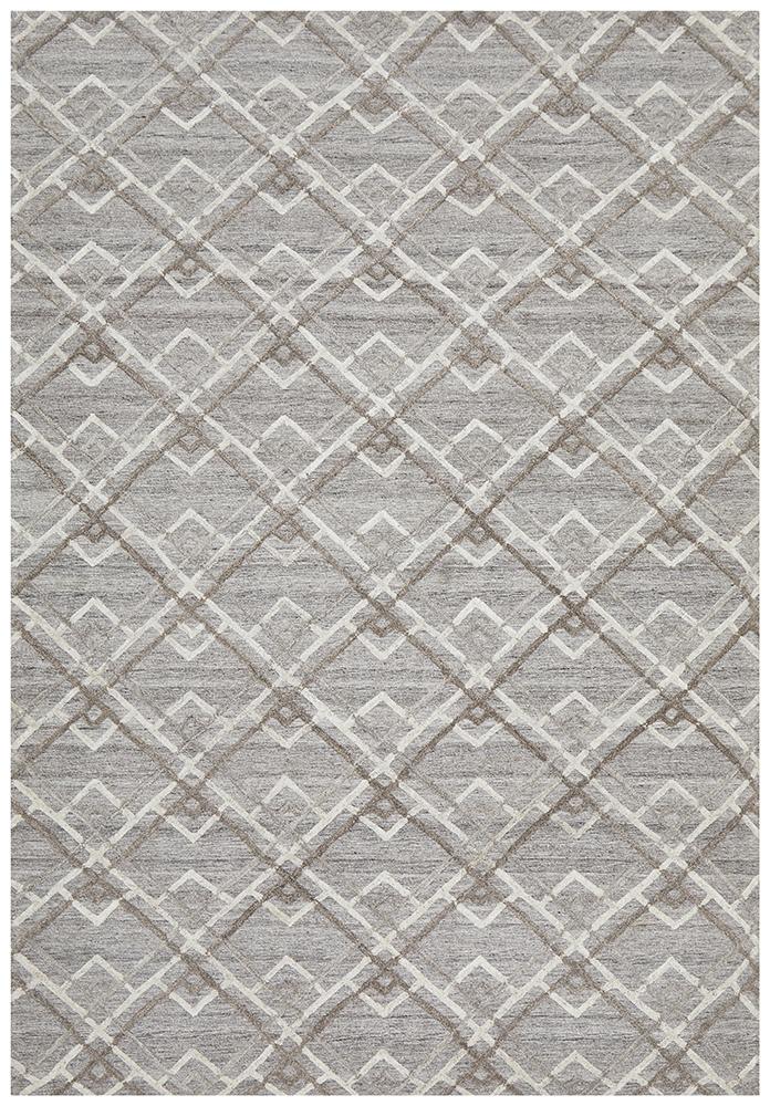 Winter Silver Stream Modern Rug - Floorsome - Modern - VIS - 5054 - SIL - 225X155 - Modern