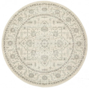 Winter White Transitional Round Rug - Floorsome - Modern