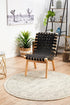 Winter White Transitional Round Rug - Floorsome - Modern - EVO - 261 - WHI - 150X150 - Modern