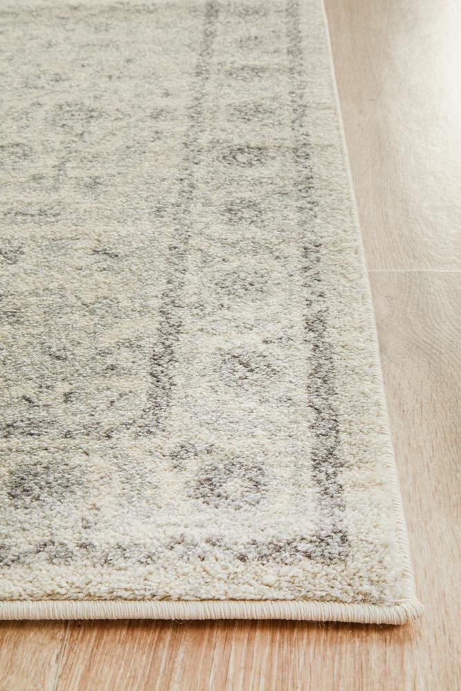 Winter White Transitional Runner Rug - Floorsome - Modern - EVO - 261 - WHI - 300X80 - Modern