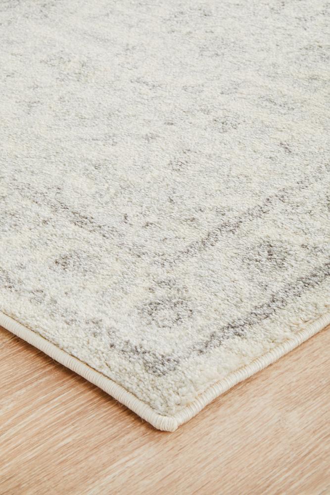 Winter White Transitional Runner Rug - Floorsome - Modern - EVO - 261 - WHI - 300X80 - Modern