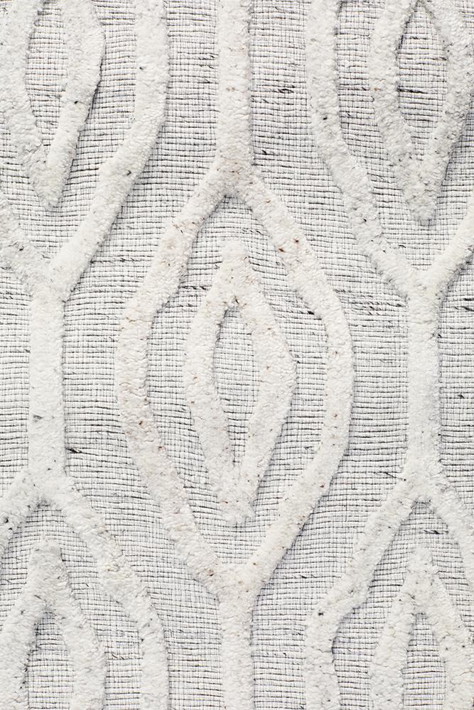 Winter Wish White Modern Rug - Floorsome - Modern - VIS - 5050 - WHI - 225X155 - Modern