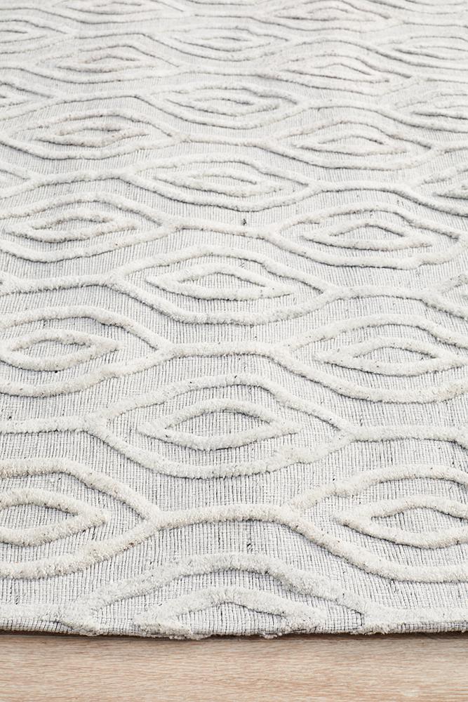 Winter Wish White Modern Rug - Floorsome - Modern - VIS - 5050 - WHI - 225X155 - Modern
