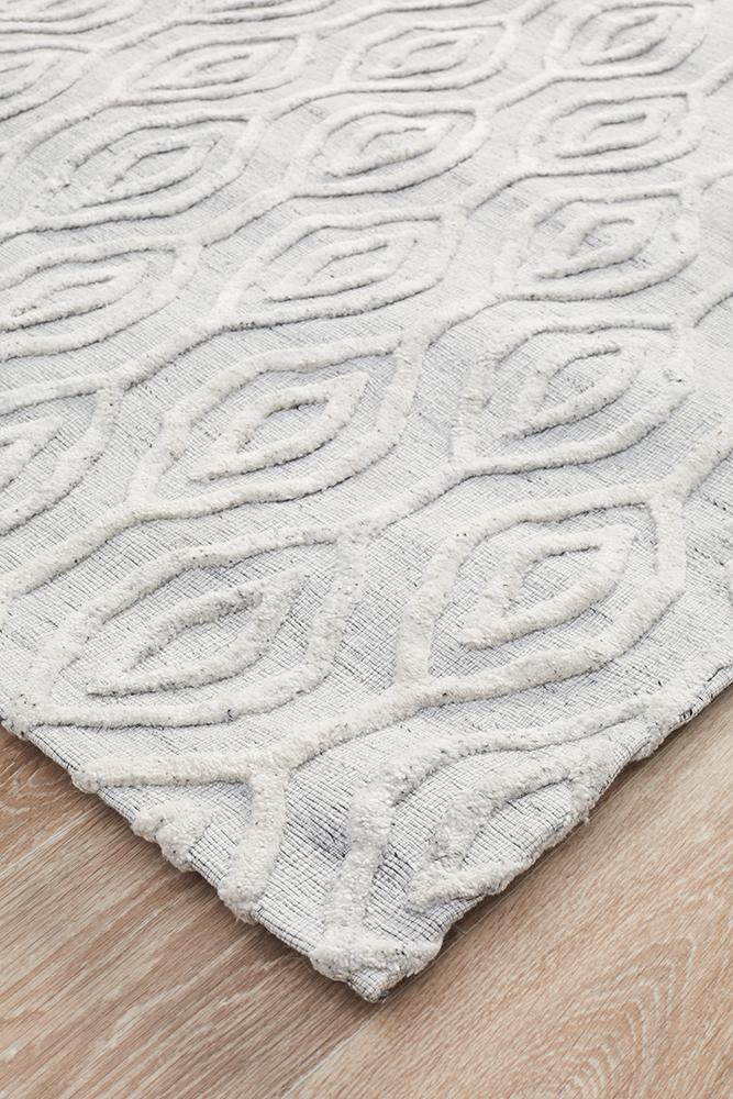 Winter Wish White Modern Rug - Floorsome - Modern - VIS - 5050 - WHI - 225X155 - Modern