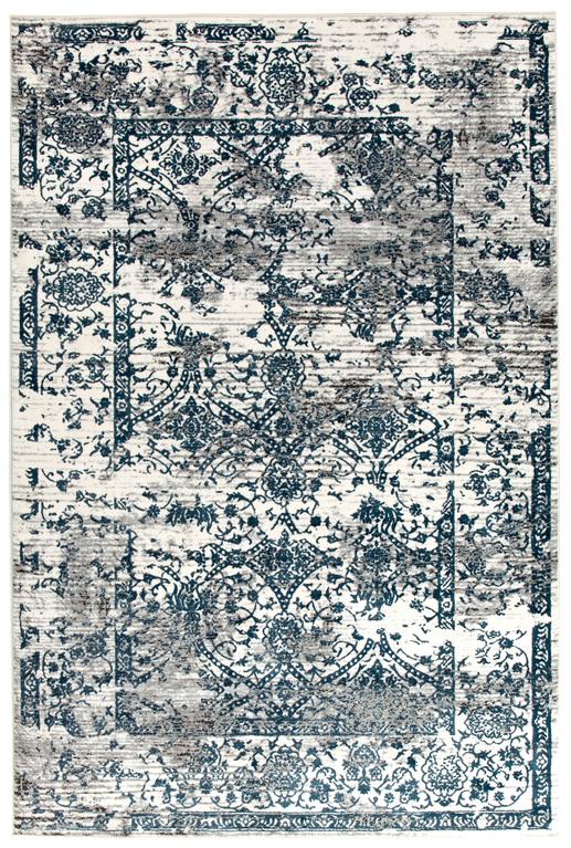 Yasmin Distressed Transitional Rug White Blue Grey - Floorsome - Modern - KEN - 1734 - WHI - 230X160 - Modern