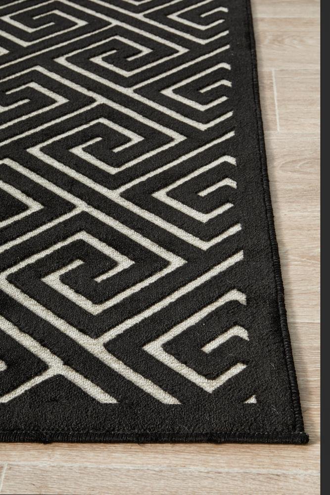 York Alice Black & Gold Rug - Floorsome - YORK COLLECTION - YRK - ALIC - GLD - 230X160 - YORK COLLECTION