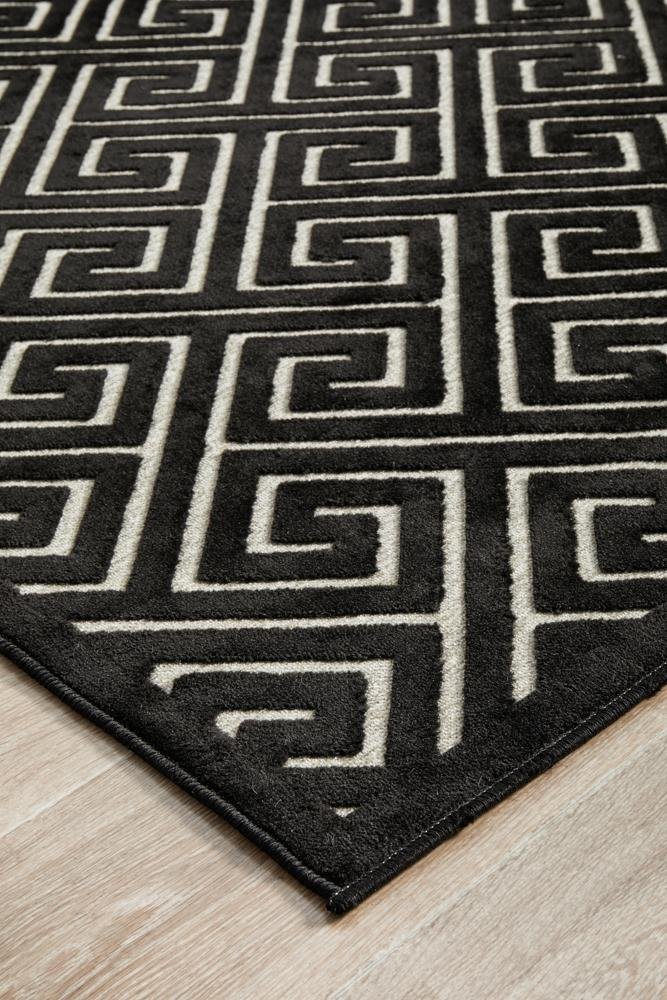 York Alice Black & Gold Rug - Floorsome - YORK COLLECTION - YRK - ALIC - GLD - 230X160 - YORK COLLECTION