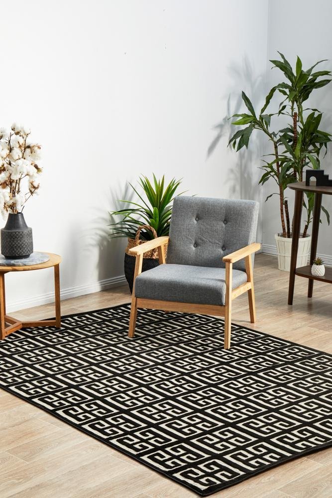 York Brenda Black & Gold Rug - Floorsome - YORK COLLECTION - YRK - BREN - GLD - 230X160 - YORK COLLECTION