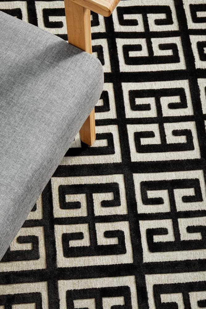 York Brenda Black & Gold Rug - Floorsome - YORK COLLECTION - YRK - BREN - GLD - 230X160 - YORK COLLECTION