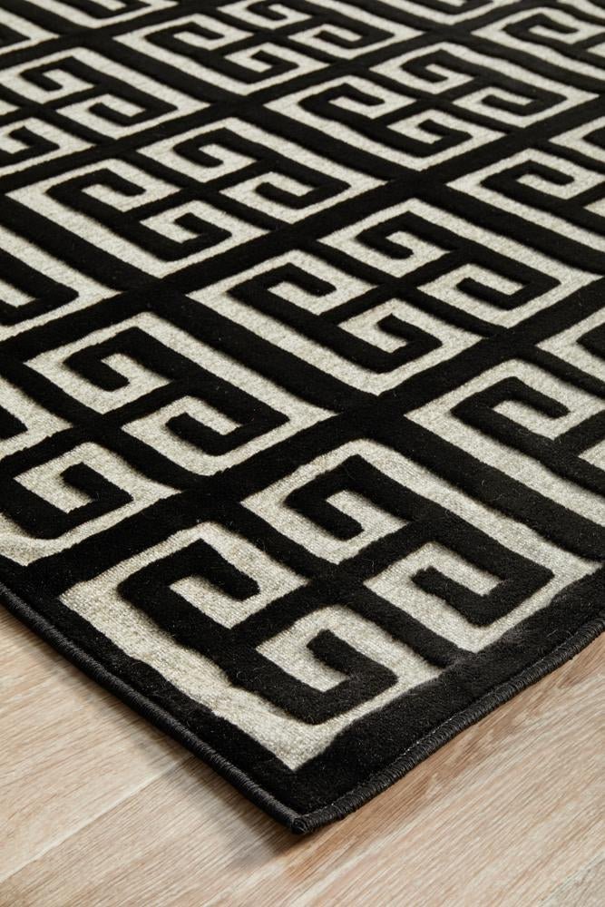 York Brenda Black & Gold Rug - Floorsome - YORK COLLECTION - YRK - BREN - GLD - 230X160 - YORK COLLECTION