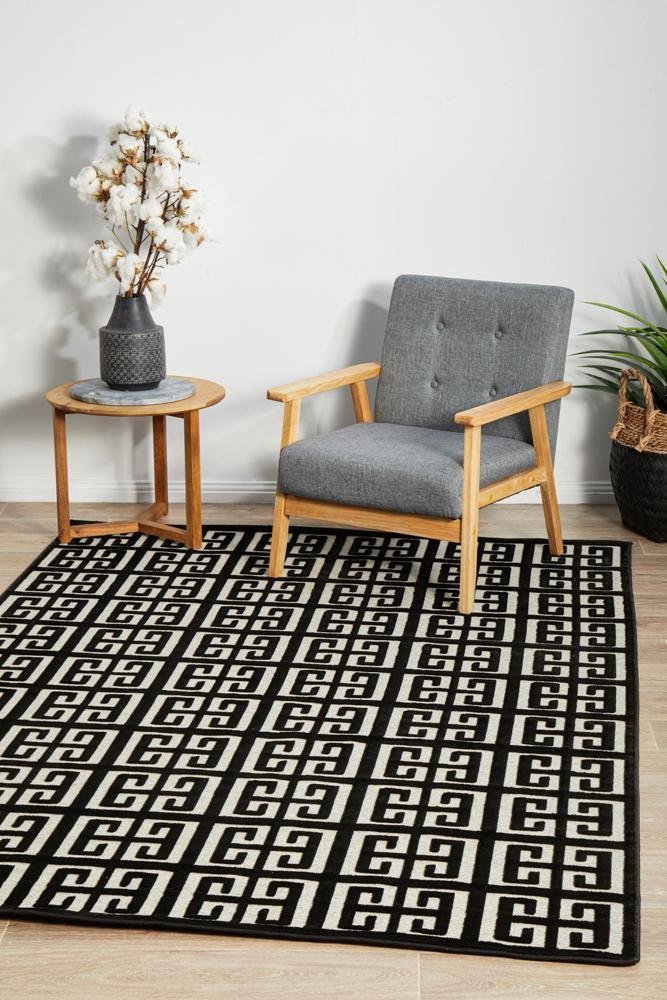 York Brenda Black & Gold Rug - Floorsome - YORK COLLECTION - YRK - BREN - GLD - 230X160 - YORK COLLECTION