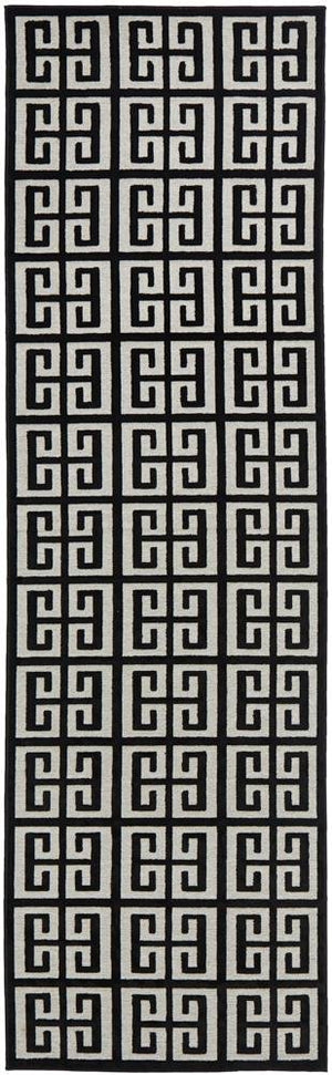 York Brenda Black & Gold Runner Rug - Floorsome - YORK COLLECTION
