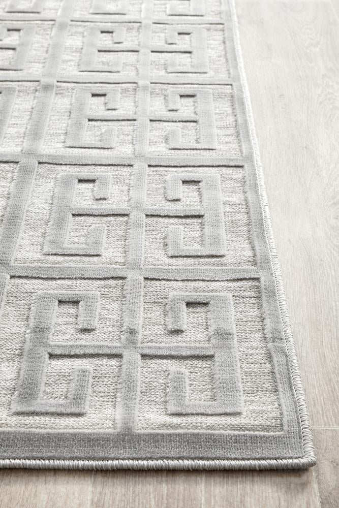 York Brenda Silver Runner Rug - Floorsome - YORK COLLECTION - YRK - BREN - SIL - 300X80 - YORK COLLECTION